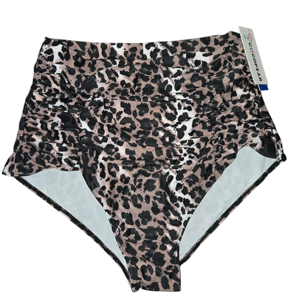 Cocopear Leopard Print High-Waisted Bikini Bottom